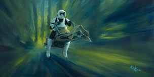 Star Wars Artwork Star Wars Artwork Speeder Chase (SN)